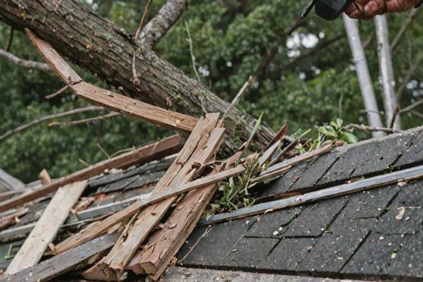 Storm damage restoration work